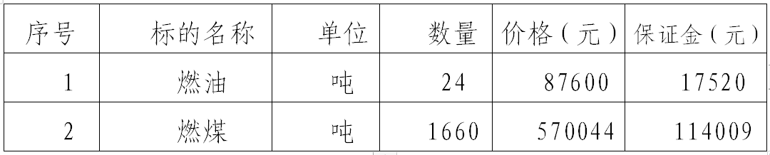 平凉泓源拍卖有限责任公司对甘肃华明电力股份有限公司燃油燃煤拍卖公告(图1)